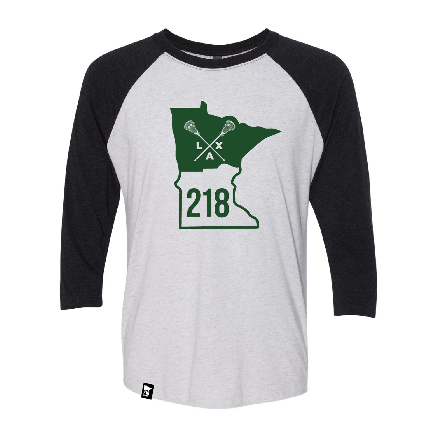 218 Lax Unisex Triblend Three-Quarter Raglan T-Shirt