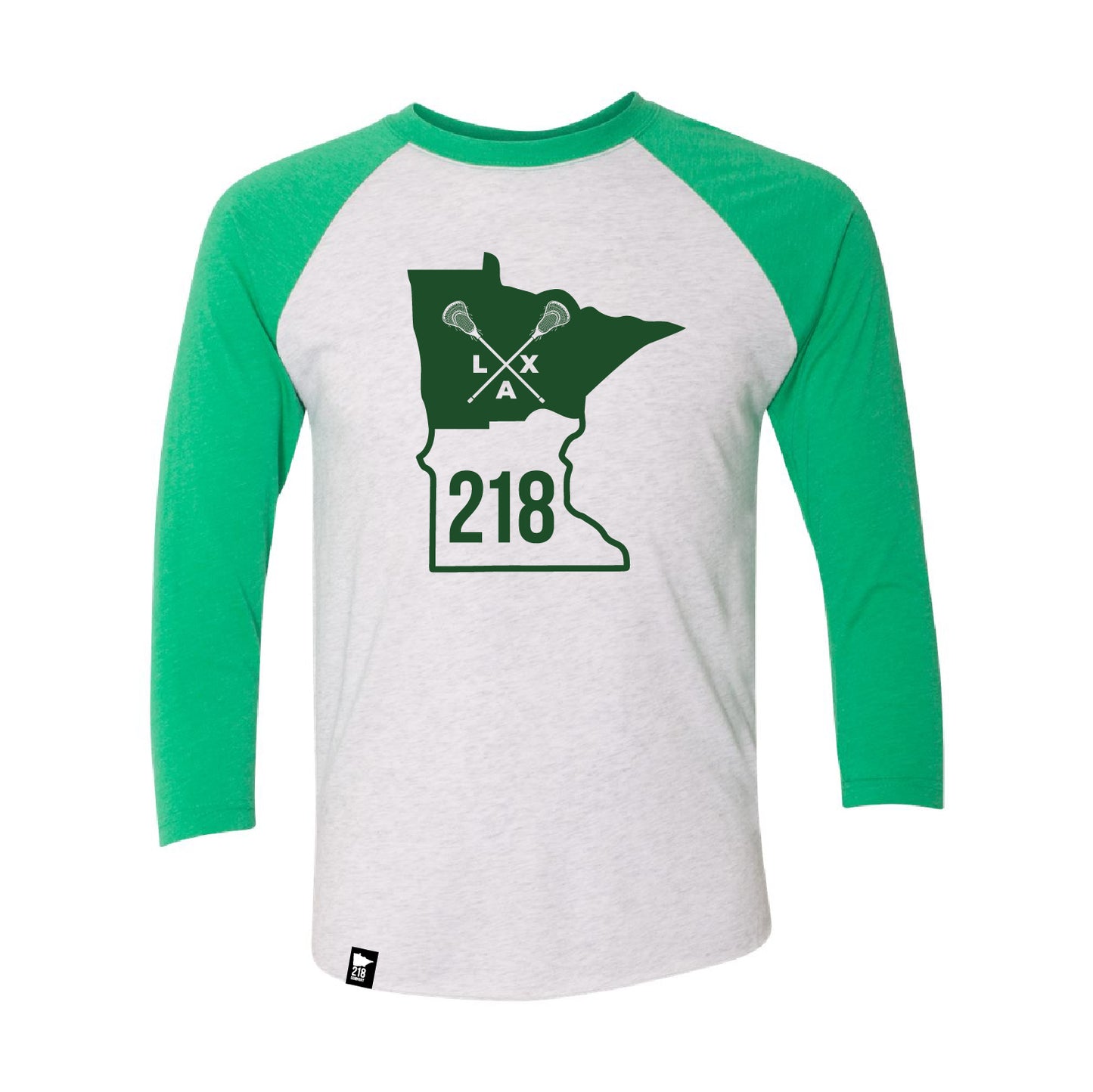 218 Lax Unisex Triblend Three-Quarter Raglan T-Shirt