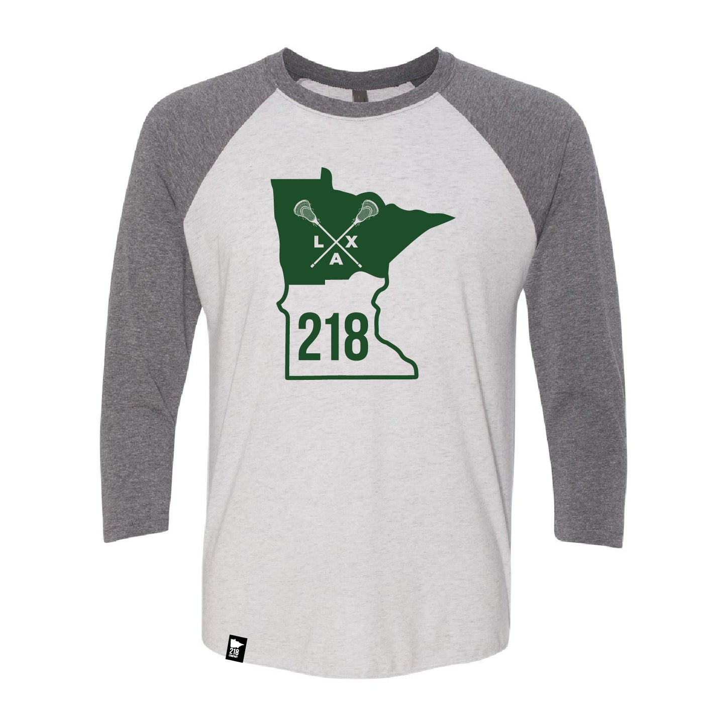 218 Lax Unisex Triblend Three-Quarter Raglan T-Shirt