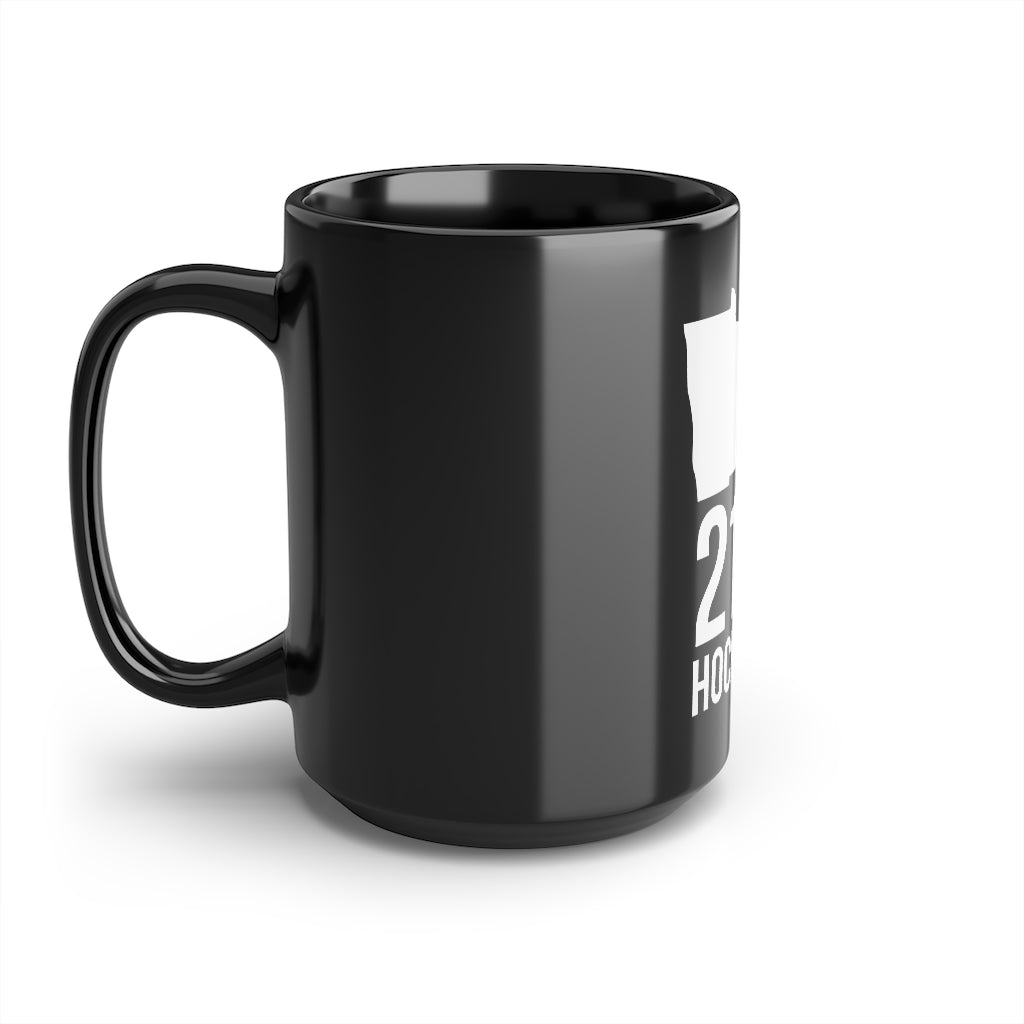 218 Hockey Black Mug, 15oz