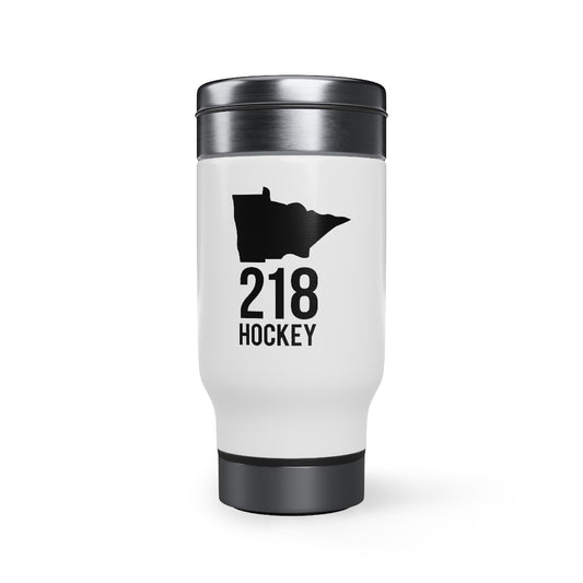 218 Hockey Stainless Steel Travel Mug with Handle, 14oz