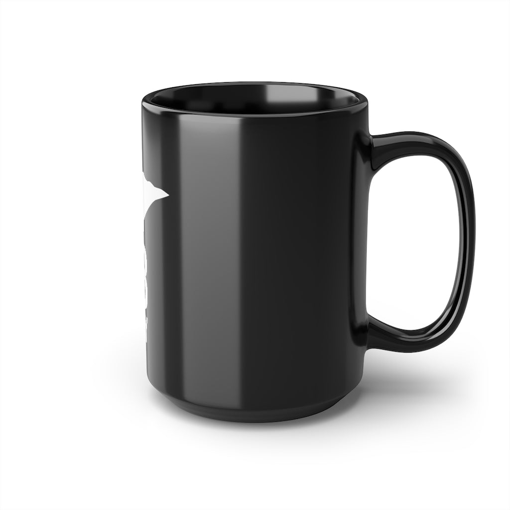 218 Hockey Black Mug, 15oz