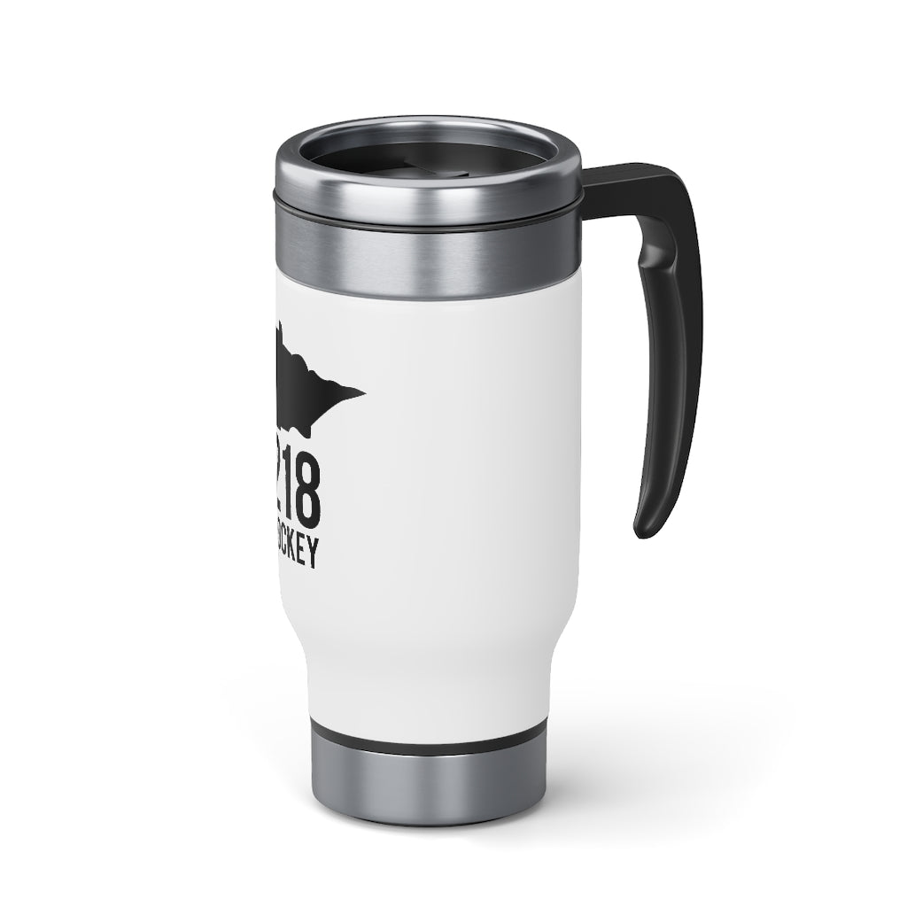 218 Hockey Stainless Steel Travel Mug with Handle, 14oz